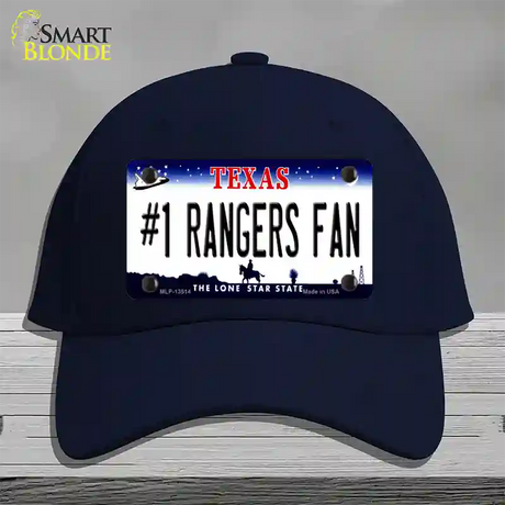 Number 1 Rangers Fan Texas Novelty License Plate Hat Tag Cotton / Navy