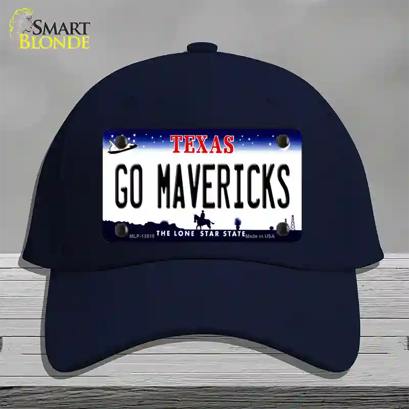 Go Mavericks Novelty License Plate Hat Tag Cotton / Navy