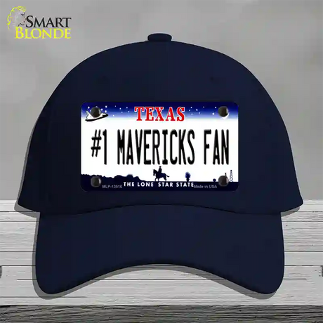 Number 1 Mavericks Fan Novelty License Plate Hat Tag Cotton / Navy