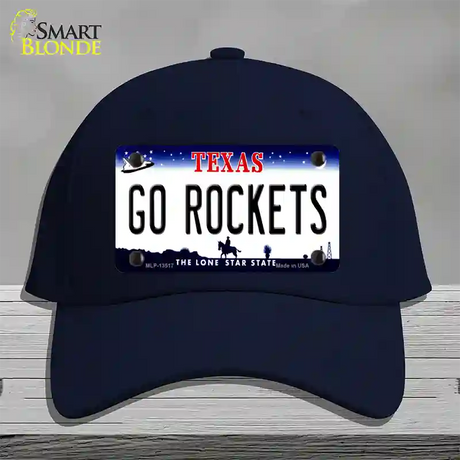 Go Rockets Novelty License Plate Hat Tag Cotton / Navy