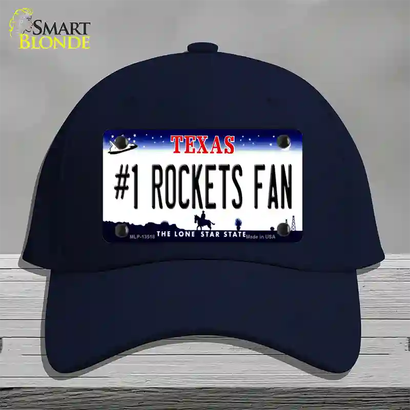 Number 1 Rockets Fan Novelty License Plate Hat Tag Cotton / Navy