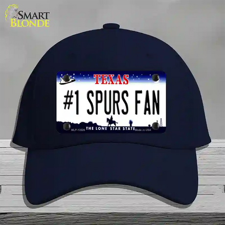 Number 1 Spurs Fan Novelty License Plate Hat Tag Cotton / Navy