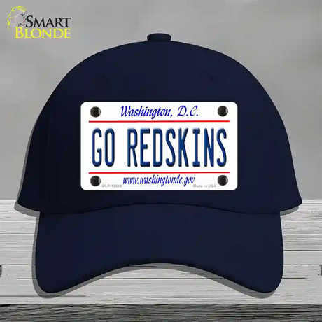 Go Redskins Novelty License Plate Hat Tag Cotton / Navy