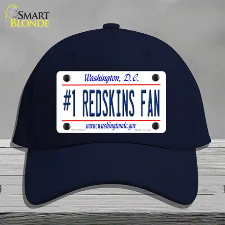 Number 1 Redskins Fan Novelty License Plate Hat Tag Cotton / Navy