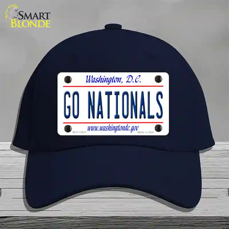 Go Nationals Novelty License Plate Hat Tag Cotton / Navy