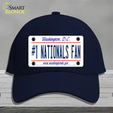 Number 1 Nationals Fan Novelty License Plate Hat Tag Cotton / Navy