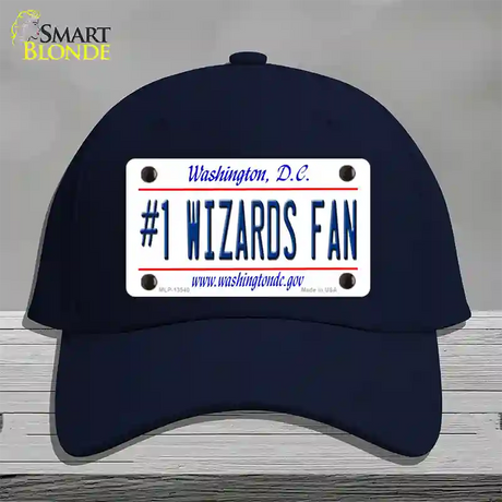 Number 1 Wizards Fan Novelty License Plate Hat Tag Cotton / Navy