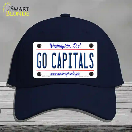 Go Capitals Novelty License Plate Hat Tag Cotton / Navy