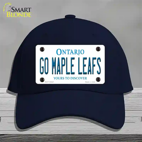 Go Maple Leafs Novelty License Plate Hat Tag Cotton / Navy