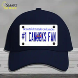 Number 1 Canucks Fan Novelty License Plate Hat Tag Cotton / Navy