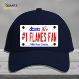 Number 1 Flames Fan Novelty License Plate Hat Tag Cotton / Navy