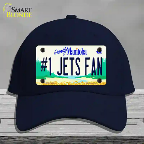 Number 1 Jets Fan Manitoba Novelty License Plate Hat Tag Cotton / Navy