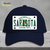 Sarasota Florida Novelty License Plate Hat Cotton / Navy