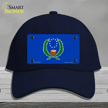 Pohnpei Flag Novelty License Plate Hat Cotton / Navy