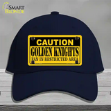 Caution Golden Knights Novelty License Plate Hat Tag Cotton / Navy