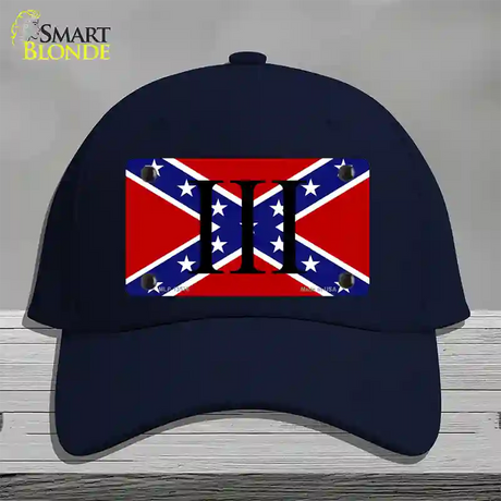 3 Percenter Confederate Novelty License Plate Hat Tag Cotton / Navy