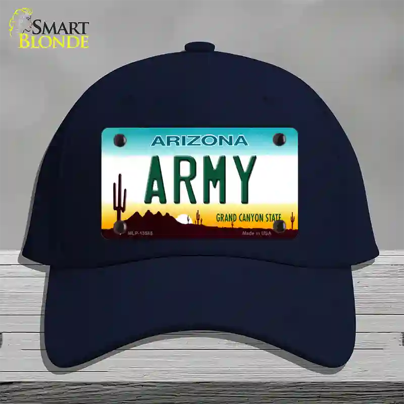 Army Arizona Novelty License Plate Hat Tag Cotton / Navy