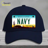 Navy Arizona Novelty License Plate Hat Tag Cotton / Navy