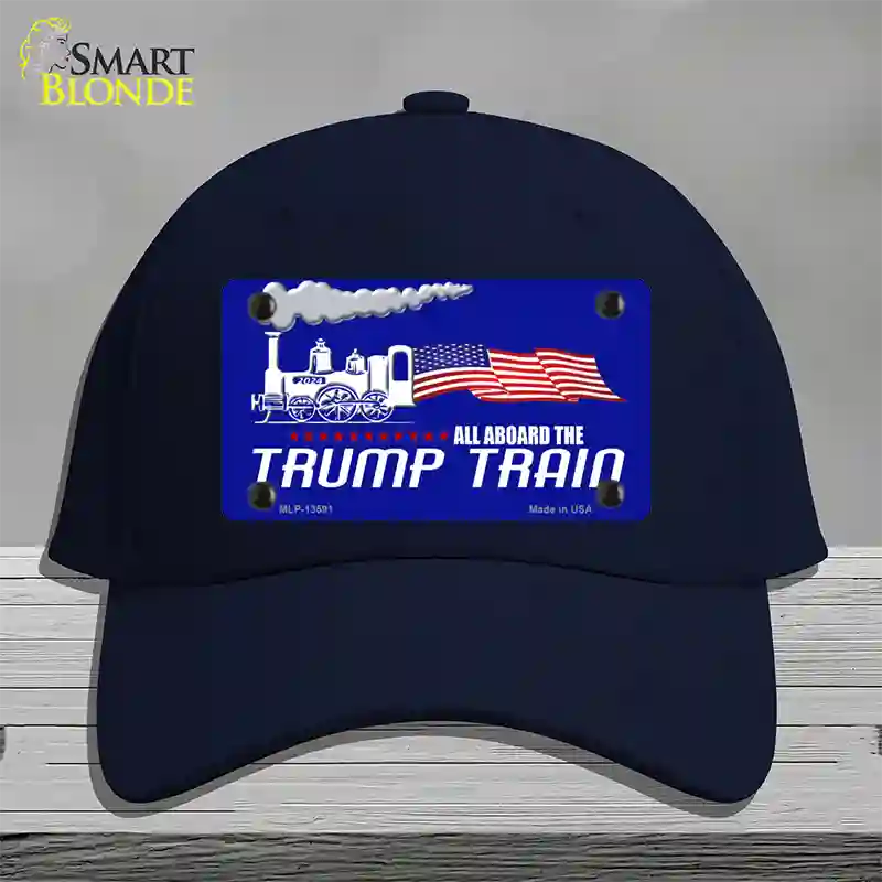 Trump Train Novelty License Plate Hat Tag Cotton / Navy