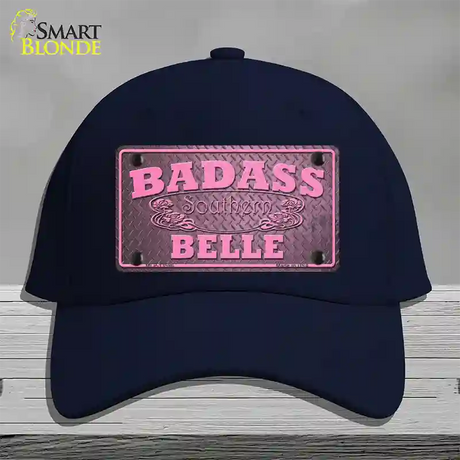 Badass Southern Belle Novelty License Plate Hat Tag Cotton / Navy