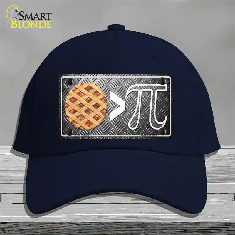 Pie Greater Than Pi Novelty License Plate Hat Tag Cotton / Navy