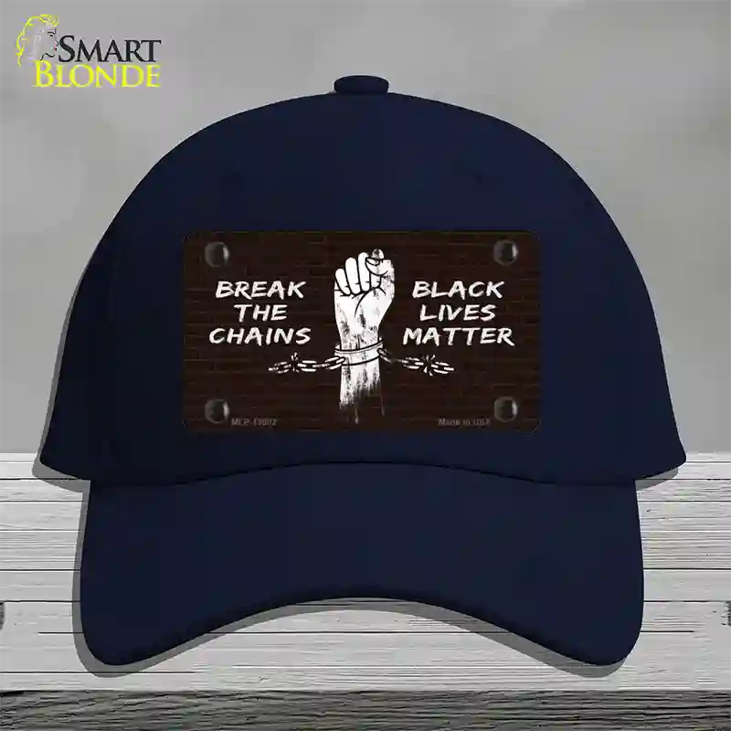 Break The Chains BLM Novelty License Plate Hat Tag Cotton / Navy