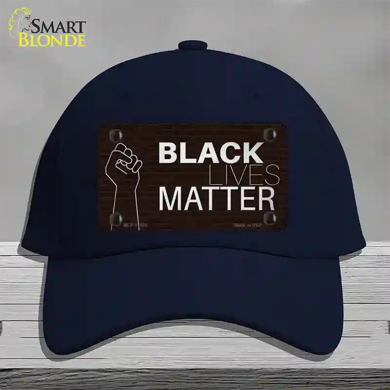 Black Lives Matter Fist Brick Novelty License Plate Hat Tag Cotton / Navy