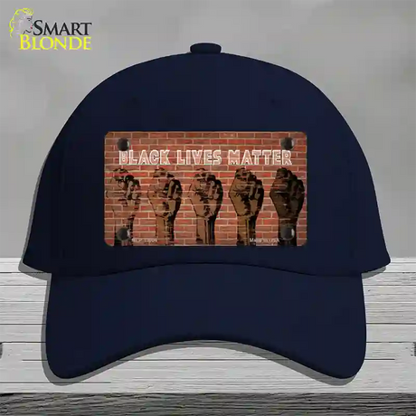 Black Lives Matter Fists Novelty License Plate Hat Tag Cotton / Navy