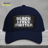 Black Lives Matter Faded Novelty License Plate Hat Tag Cotton / Navy