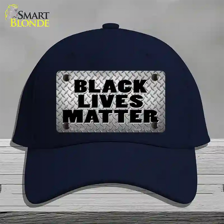 Black Lives Matter Diamond Plate Novelty License Plate Hat Tag Cotton / Navy