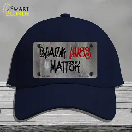 Black Lives Matter Concrete Novelty License Plate Hat Tag Cotton / Navy