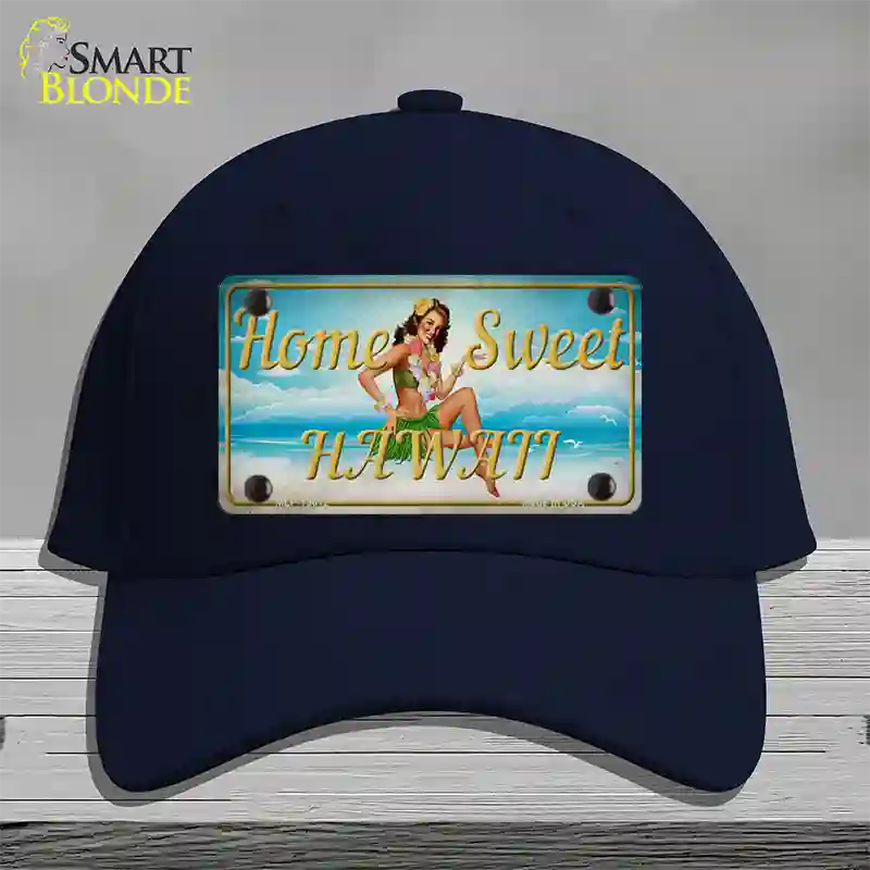 Home Sweet Hawaii Novelty License Plate Hat Tag Cotton / Navy