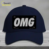 OMG Black Novelty License Plate Hat Tag Cotton / Navy