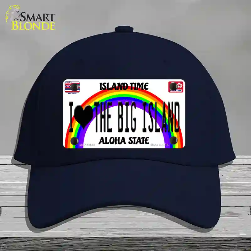 I Heart Big Island Novelty License Plate Hat Tag Cotton / Navy