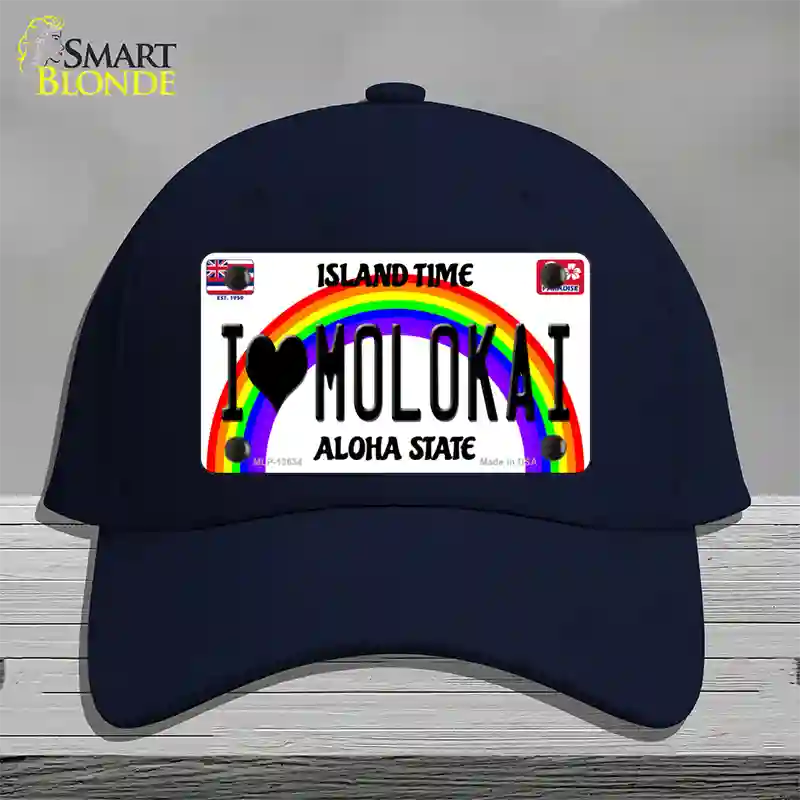 I Heart Molokai Novelty License Plate Hat Tag Cotton / Navy