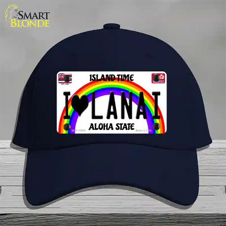 I Heart Lanai Novelty License Plate Hat Tag Cotton / Navy