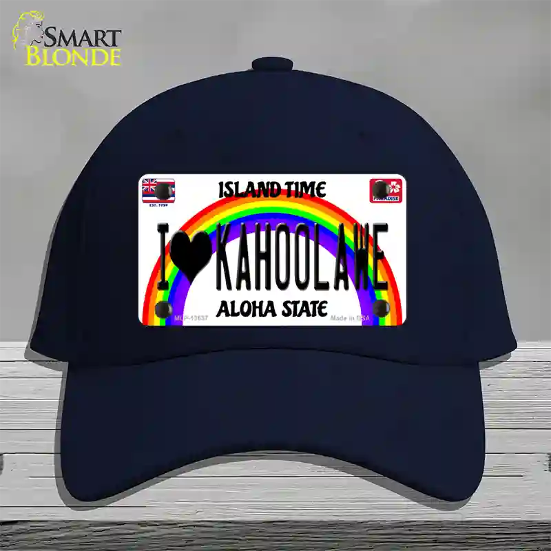 I Heart Kahoolawe Novelty License Plate Hat Tag Cotton / Navy