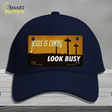 Jesus Is Coming Novelty License Plate Hat Tag Cotton / Navy