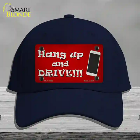 Hang Up and Drive Novelty License Plate Hat Tag Cotton / Navy