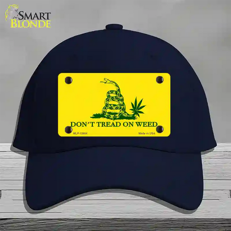 Dont Tread On Weed Novelty License Plate Hat Tag Cotton / Navy