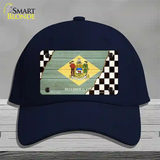 Delaware Racing Flag Novelty License Plate Hat Tag Cotton / Navy