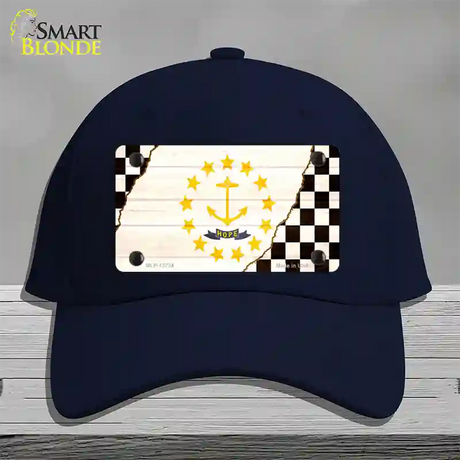 Rhode Island Racing Flag Novelty License Plate Hat Tag Cotton / Navy