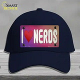 I Love Nerds Novelty License Plate Hat Tag Cotton / Navy