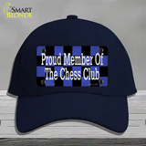 Chess Club Member Novelty License Plate Hat Tag Cotton / Navy