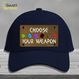 Choose Your Weapon Novelty License Plate Hat Tag Cotton / Navy