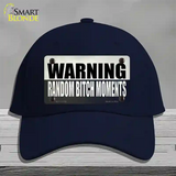 Random Bitch Moment Novelty License Plate Hat Tag Cotton / Navy