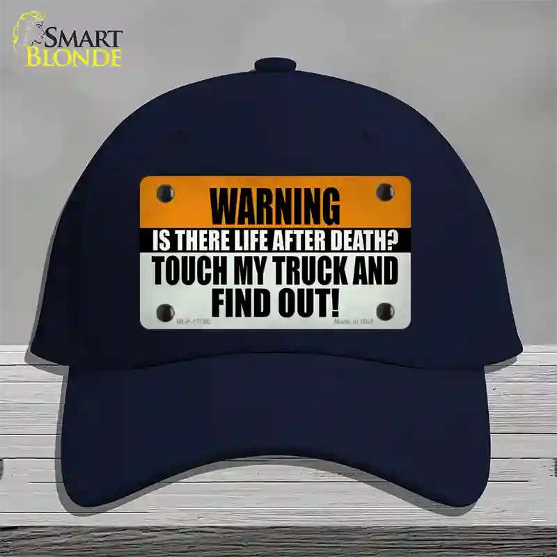 Dont Touch My Truck Novelty License Plate Hat Tag Cotton / Navy