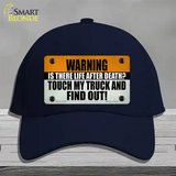 Dont Touch My Truck Novelty License Plate Hat Tag Cotton / Navy