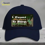 I Count Antlers To Sleep Novelty License Plate Hat Tag Cotton / Navy