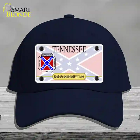 Tennessee Sons Of Confederate Novelty License Plate Hat Cotton / Navy